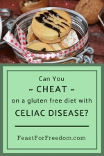 Pinterest mini image - Can you cheat on a gluten free diet with celiac disease with Christmas cookies in a jar