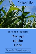 Pinterest mini image - Our food industry, corrupt to the core with a field of corn against a blue sky