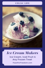Pinterest mini image - Ice cream makers to the rescue for frozen treats with blueberry ripple ice cream