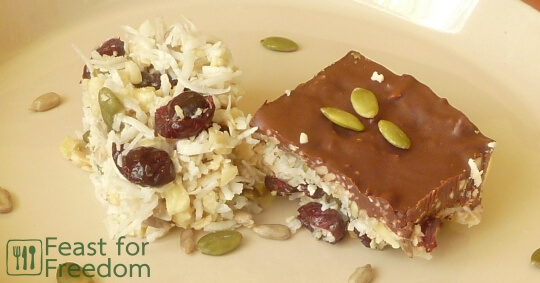 Flourless Coconut and Nut Bars - Sweets - Recipes - Feast for Freedom