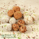 No bake lime, coconut and cream cheese cookies on a plate