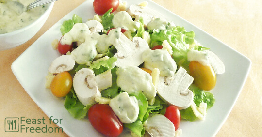 Ranch Dressing - Creamy Dressing - Recipes - Feast for Freedom